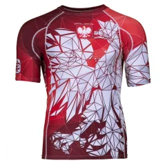 Pánský rashguard s krátkým rukávem POLSKA red