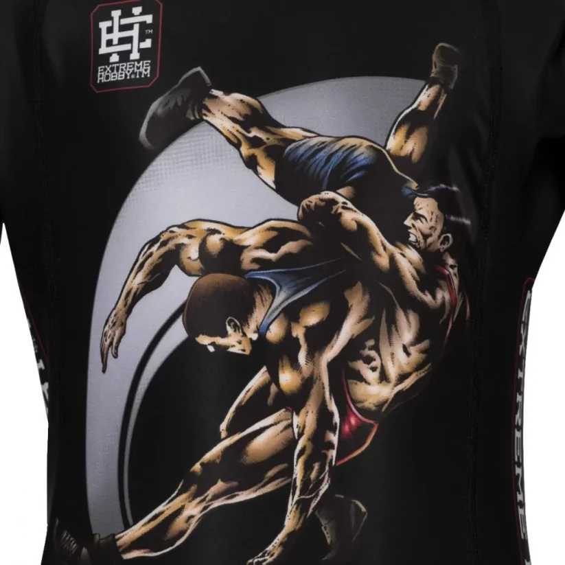 Dětský rashguard s dlouhým rukávem WRESTLING