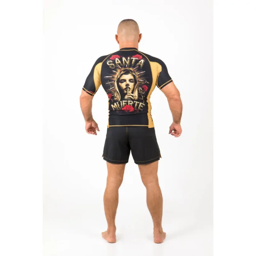 Pánský rashguard s krátkým rukávem SANTA MUERTE