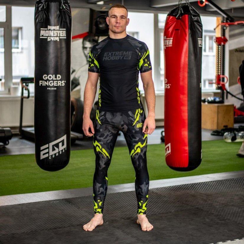 Pánský rashguard s krátkým rukávem BLACK PANTHER