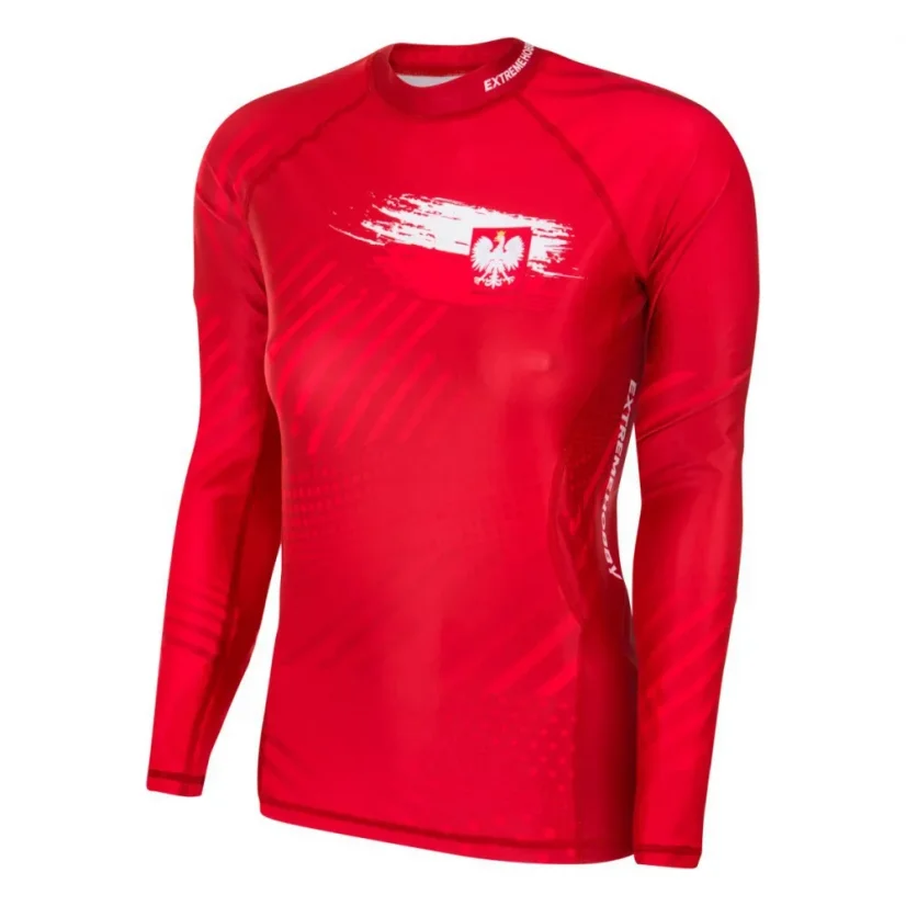 Dámský rashguard s dlouhým rukávem POLSKA PRIME - Barva: BÍLÝ, Velikost: XL