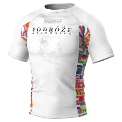 Pánský rashguard s krátkým rukávem PODRÓŻE WOJOWNIKA FLAGI