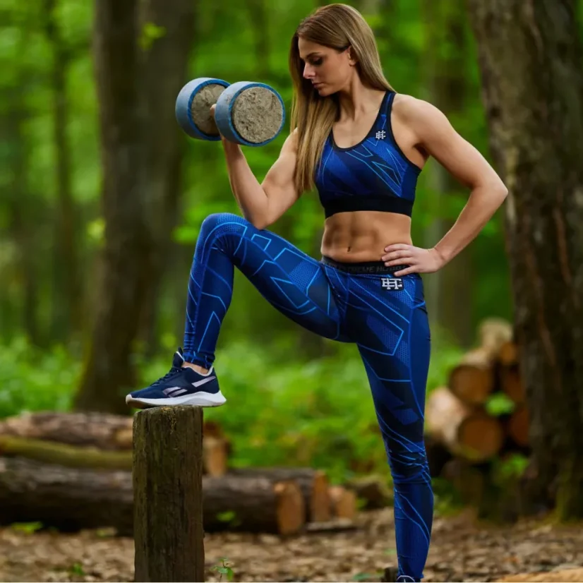 Dámské sportovní legíny SHADOW - Barva: BORDÓ, Velikost: XS