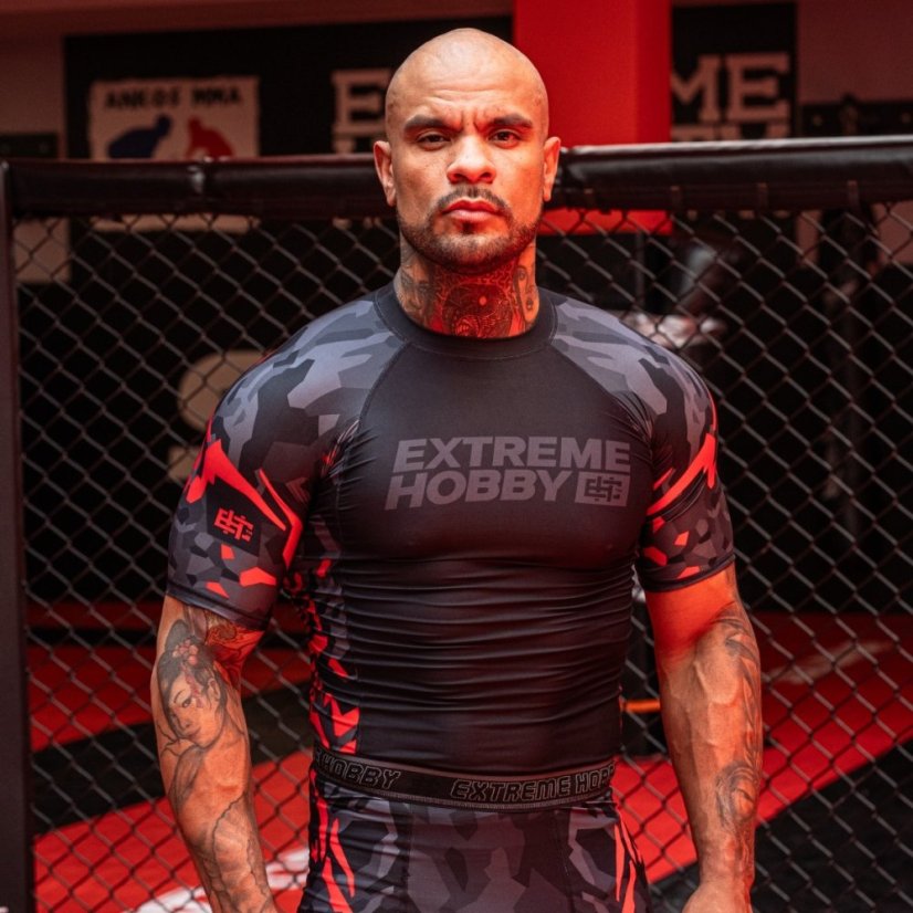 Pánský rashguard s krátkým rukávem BLACK PANTHER