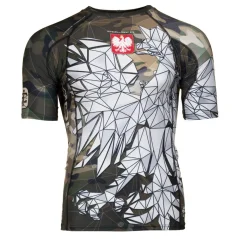 Pánský rashguard s krátkým rukávem POLSKA CAMO