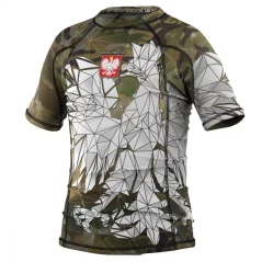 Dětský rashguard s krátkým rukávem POLSKA CAMO