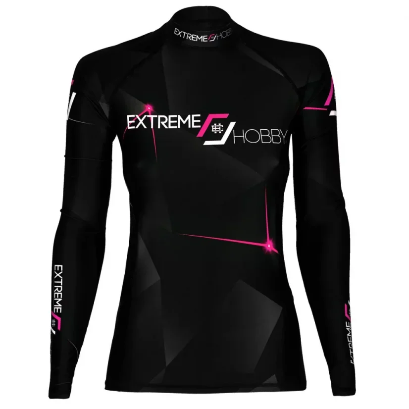 Dámský rashguard s dlouhým rukávem MT SPORT - Barva: RŮŽOVÝ, Velikost: S