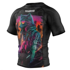 Pánský rashguard s krátkým rukávem CYBER ANIMALS