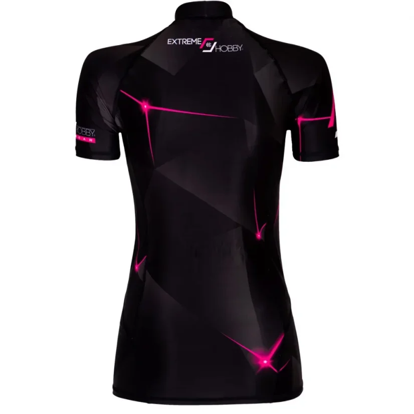 Dámský rashguard s krátkým rukávem MT SPORT - Barva: RŮŽOVÝ, Velikost: XL