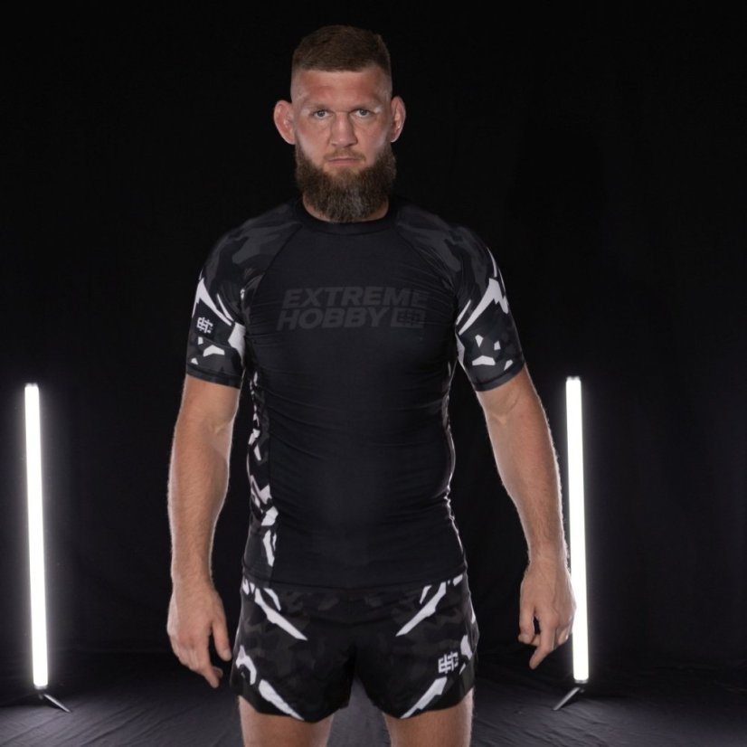 Pánský rashguard s krátkým rukávem BLACK PANTHER