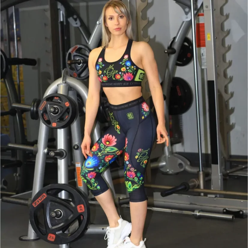 Dámské sportovní legíny 3/4 FOLK