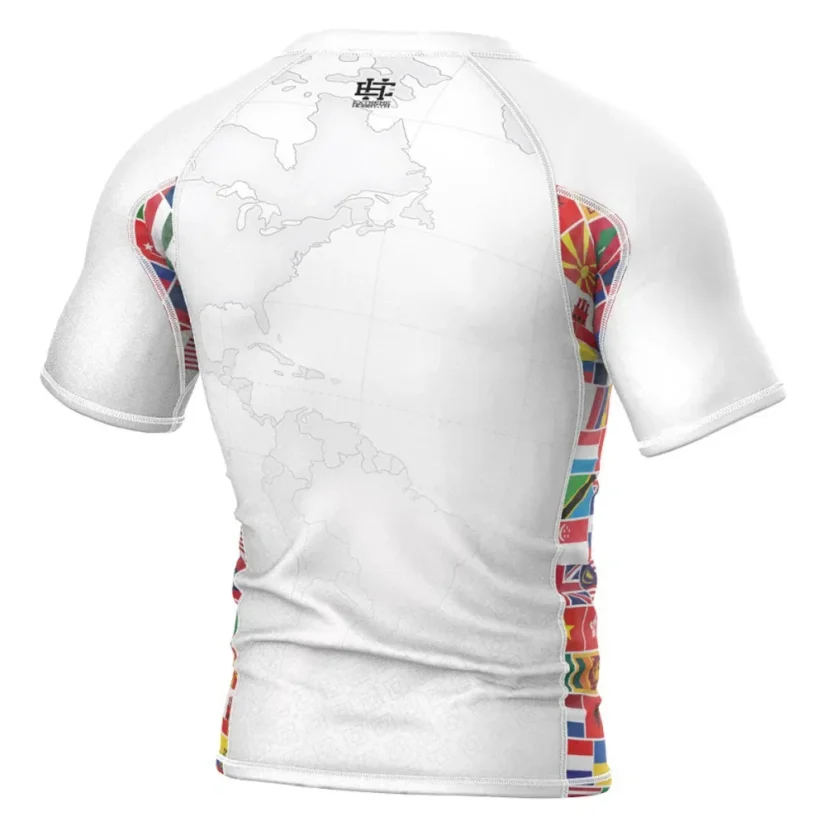 Pánský rashguard s krátkým rukávem PODRÓŻE WOJOWNIKA FLAGI