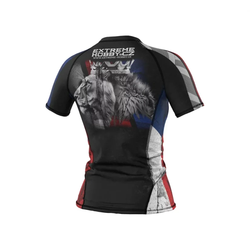 Dámský rashguard s krátkým rukávem ČESKO / 24 - Velikost: XS