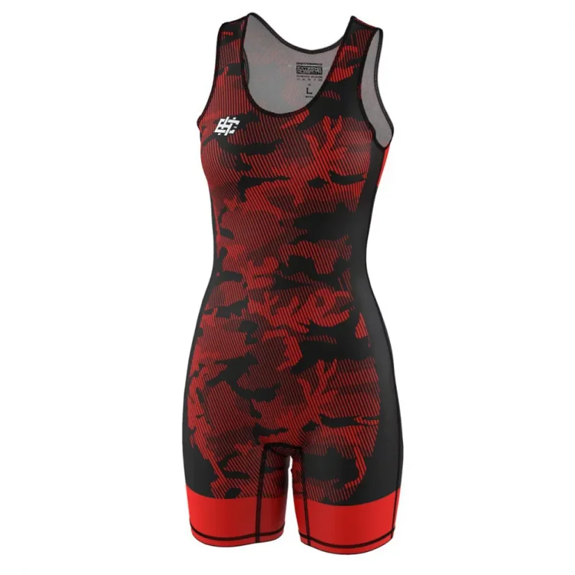Dámský wrestlingový dres HAVOC - Barva: ČERVENÁ, Velikost: XS