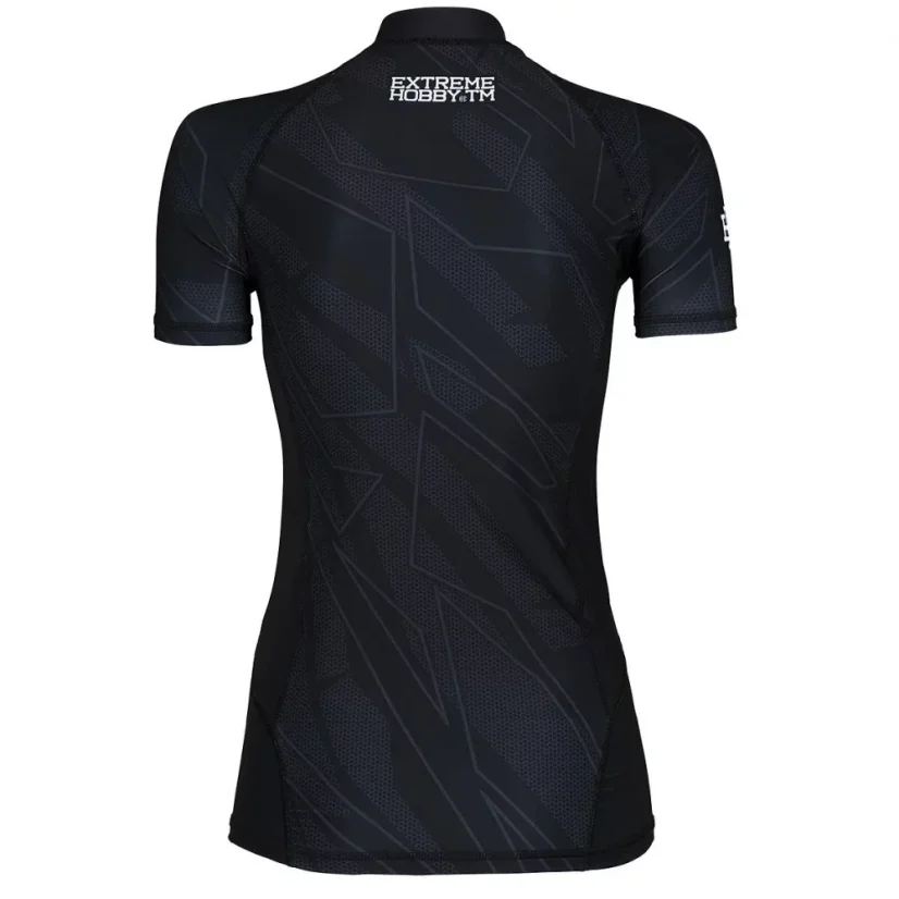 Dámský rashguard s krátkým rukávem SHADOW - Barva: BORDÓ, Velikost: XL