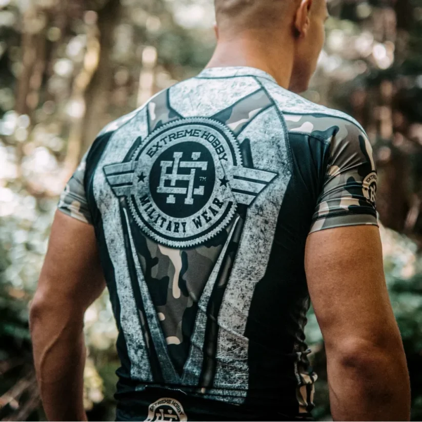 Pánský rashguard s krátkým rukávem MILITARY