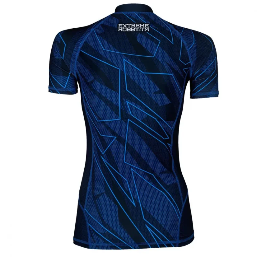 Dámský rashguard s krátkým rukávem SHADOW - Barva: BORDÓ, Velikost: XL