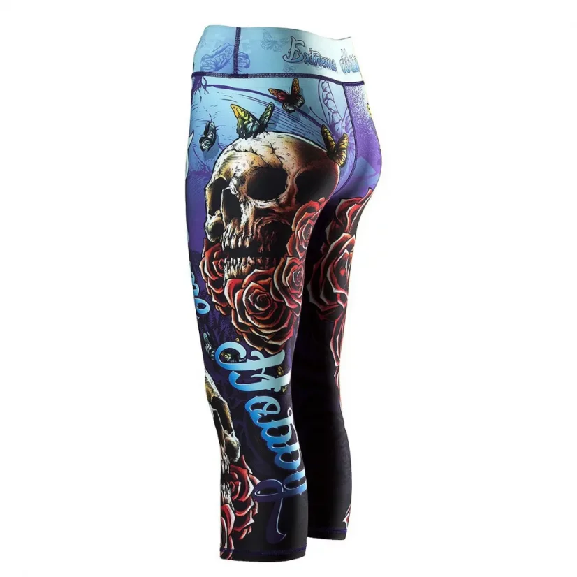 Dámské sportovní legíny 3/4 SKULL 2 - Velikost: S