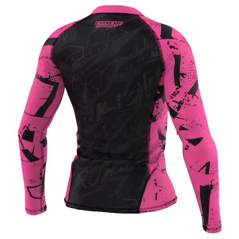 Dámský rashguard s dlouhým rukávem NEO - Barva: RŮŽOVÝ, Velikost: S