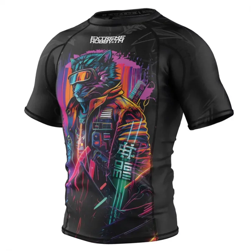 Pánský rashguard s krátkým rukávem CYBER ANIMALS