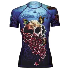 Dámský rashguard s krátkým rukávem SKULL 2