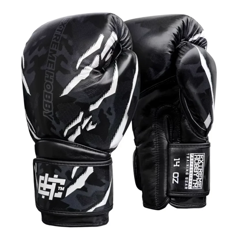 Boxovací rukavice BLACK PANTHER - Barva: BÍLÁ, Velikost: 10 OZ
