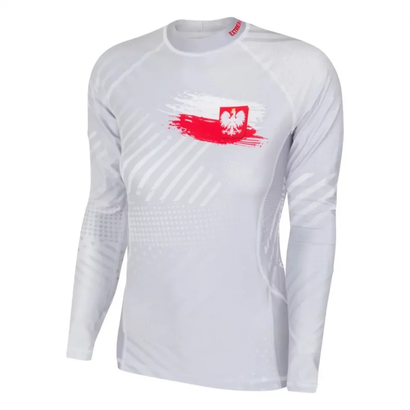 Dámský rashguard s dlouhým rukávem POLSKA PRIME - Barva: BÍLÝ, Velikost: XL