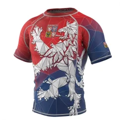 Pánský rashguard s krátkým rukávem ČESKÝ LEV