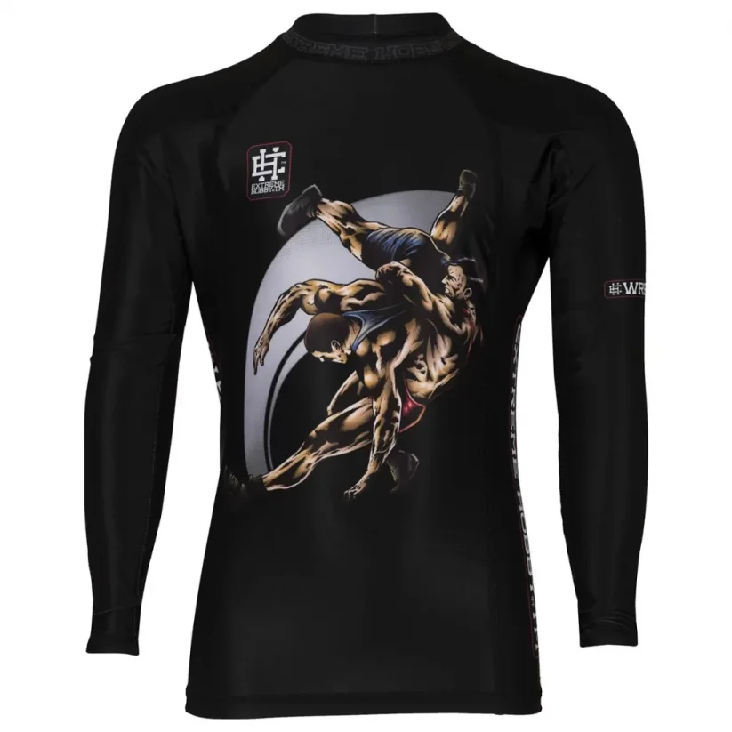 Dětský rashguard s dlouhým rukávem WRESTLING