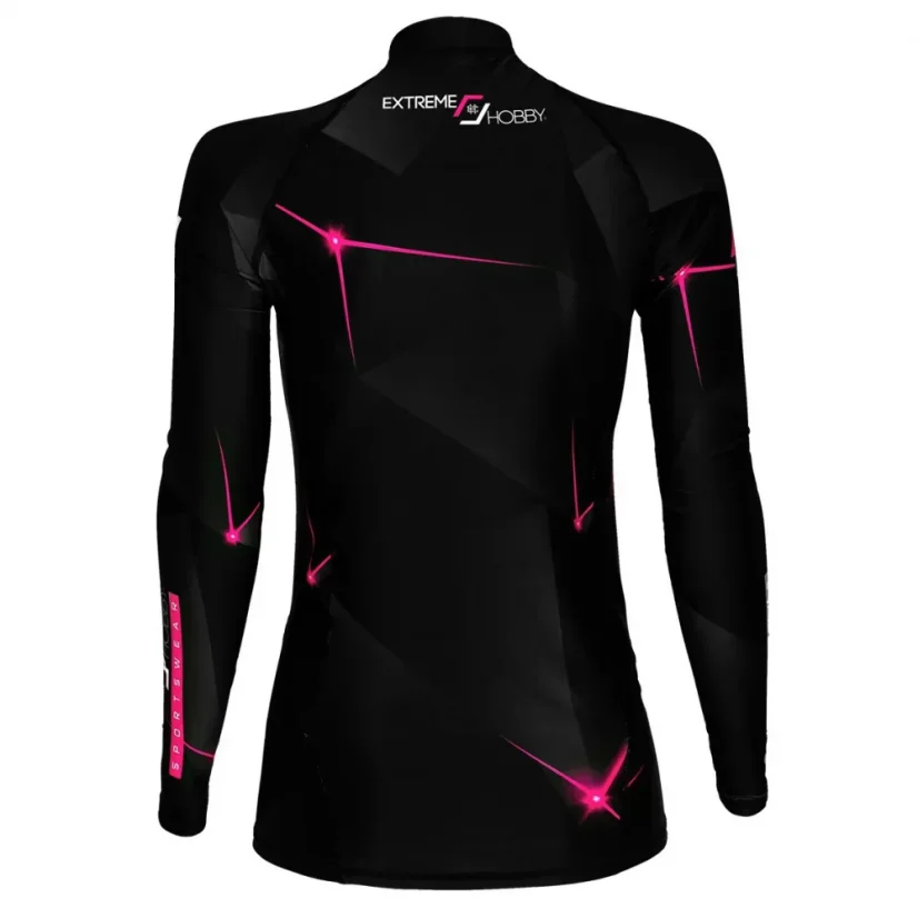 Dámský rashguard s dlouhým rukávem MT SPORT - Barva: RŮŽOVÝ, Velikost: S