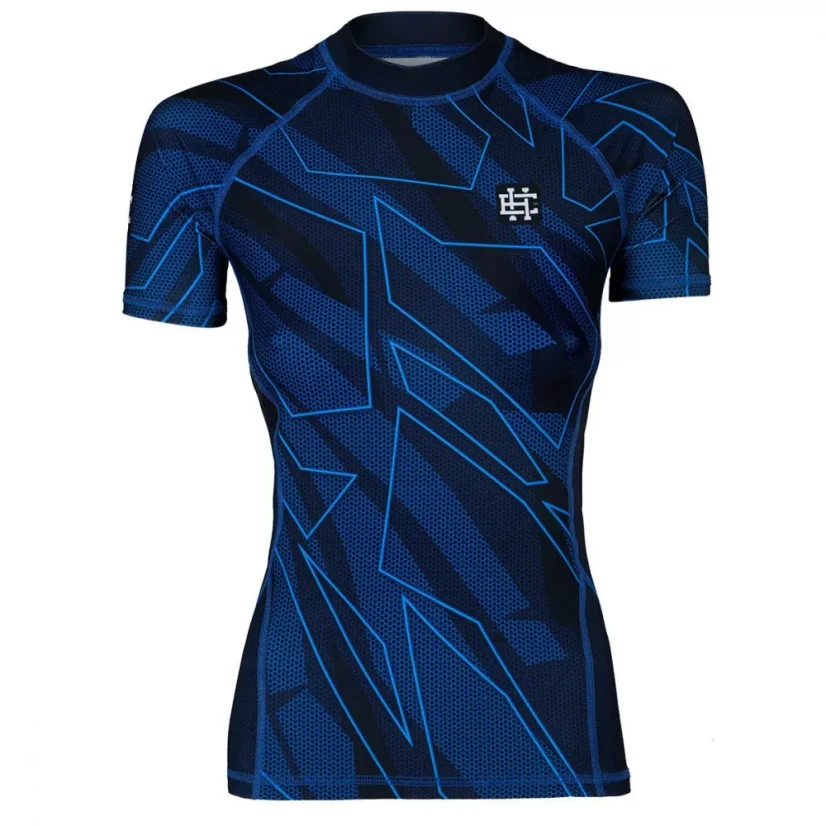 Dámský rashguard s krátkým rukávem SHADOW - Barva: BORDÓ, Velikost: XL