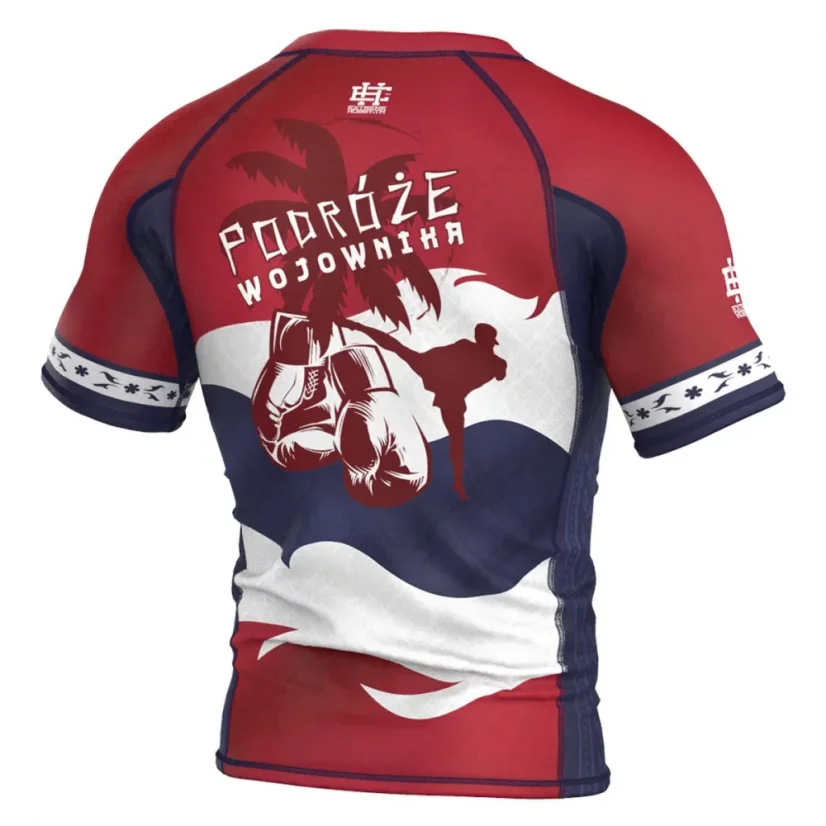 Pánský rashguard s krátkým rukávem PODRÓŻE WOJOWNIKA THAI