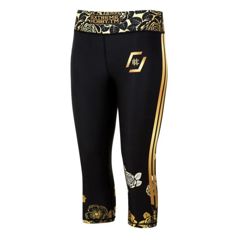 Dámské sportovní legíny 3/4 ROSE - Velikost: XS