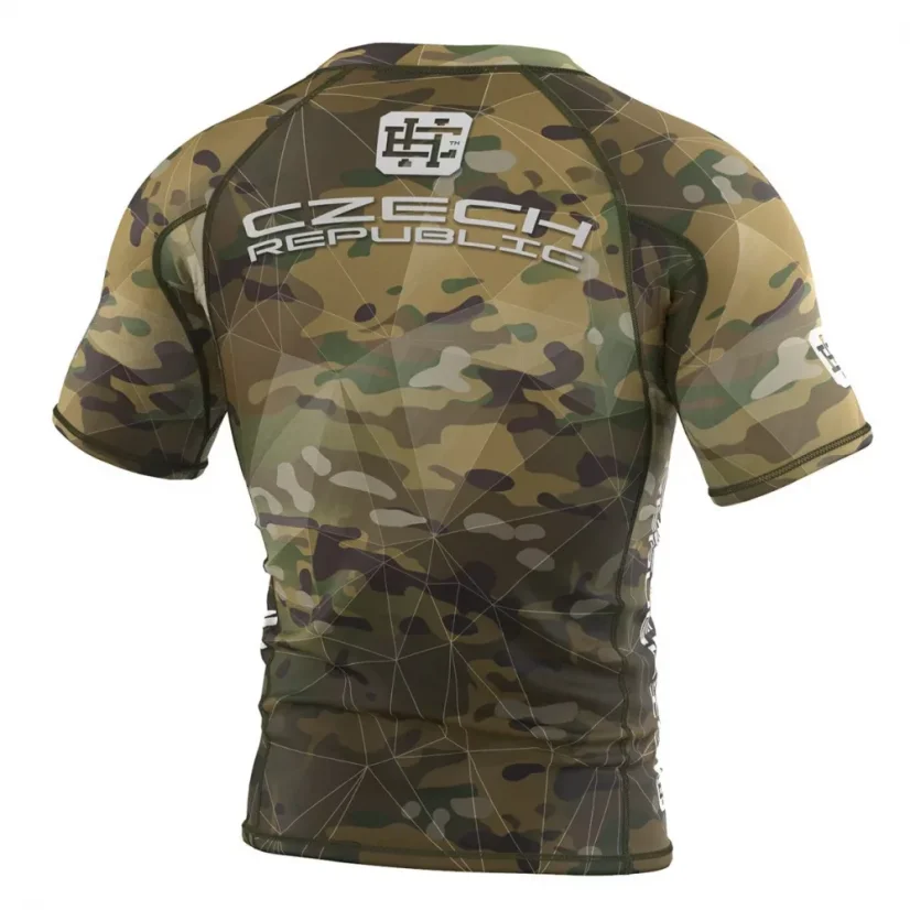 Pánský rashguard s krátkým rukávem ČESKÝ LEV