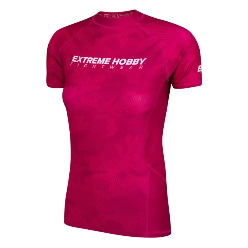 Dámský rashguard s krátkým rukávem HAVOC - Barva: MALINOVÝ, Velikost: M