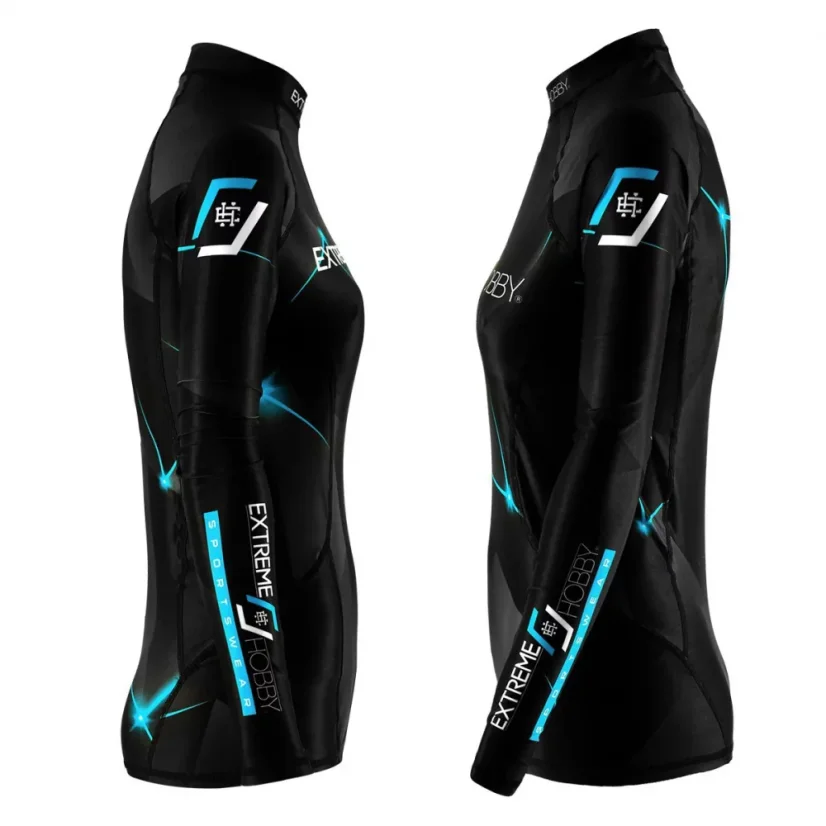 Dámský rashguard s dlouhým rukávem MT SPORT - Barva: RŮŽOVÝ, Velikost: S