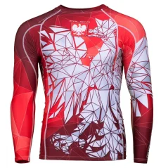 Pánský rashguard s dlouhým rukávem POLSKA red