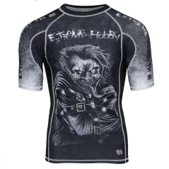 Pánský rashguard s krátkým rukávem PSYCHO CLOWN