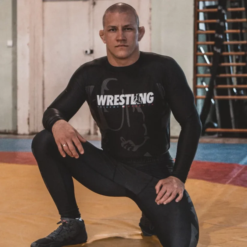 Pánský rashguard s dlouhým rukávem BOLD WRESTLING