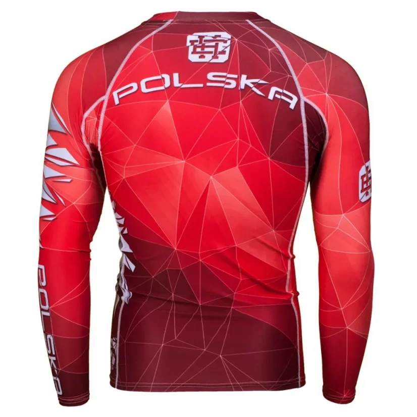 Pánský rashguard s dlouhým rukávem POLSKA red