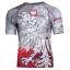 Pánský rashguard s krátkým rukávem POLSKA g/red