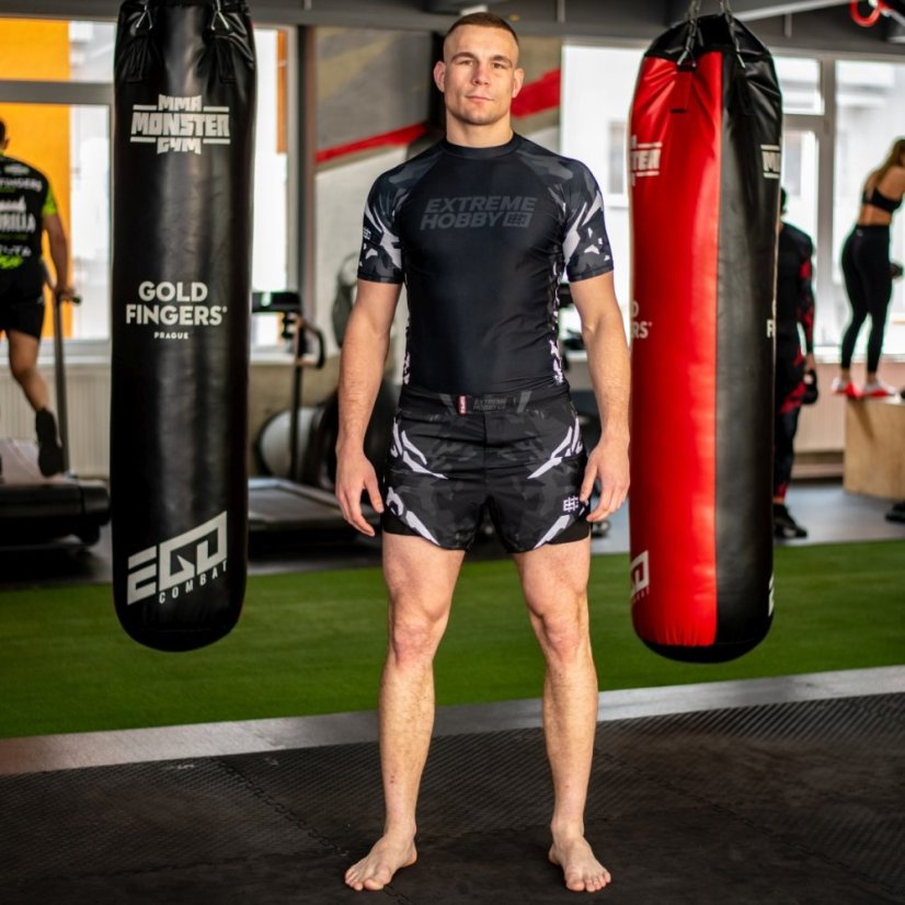 Pánský rashguard s krátkým rukávem BLACK PANTHER