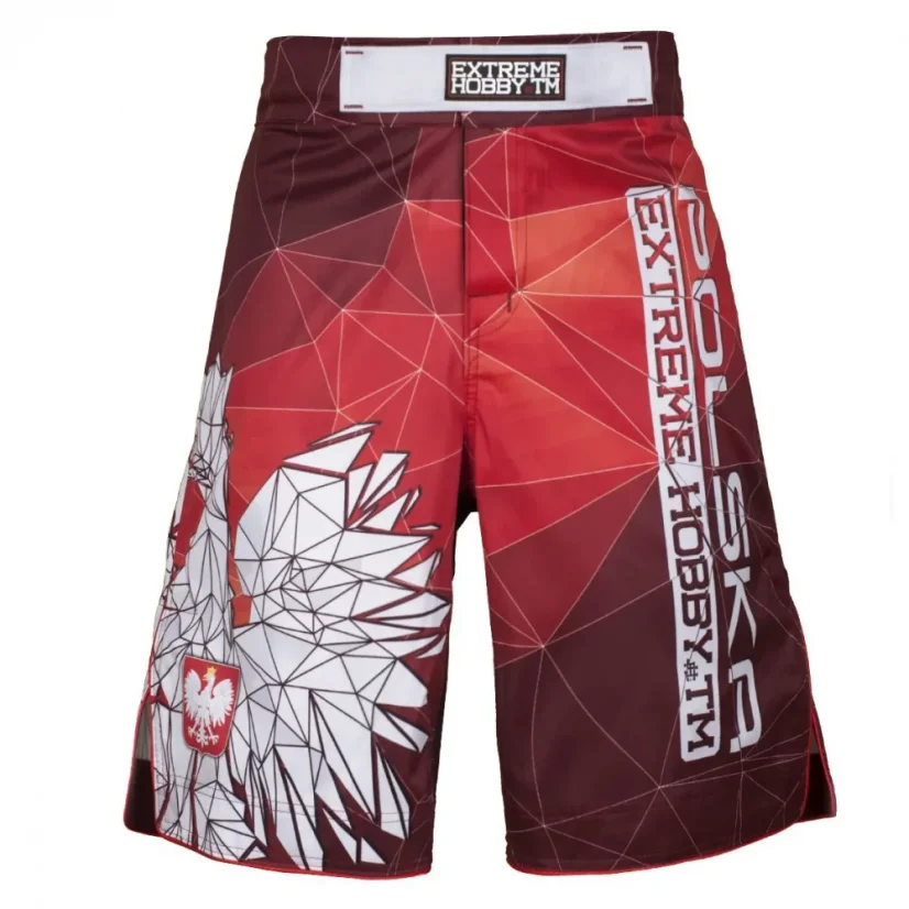Pánske kraťasy Grappling POLSKA red