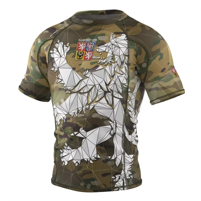 Pánský rashguard s krátkým rukávem ČESKÝ LEV